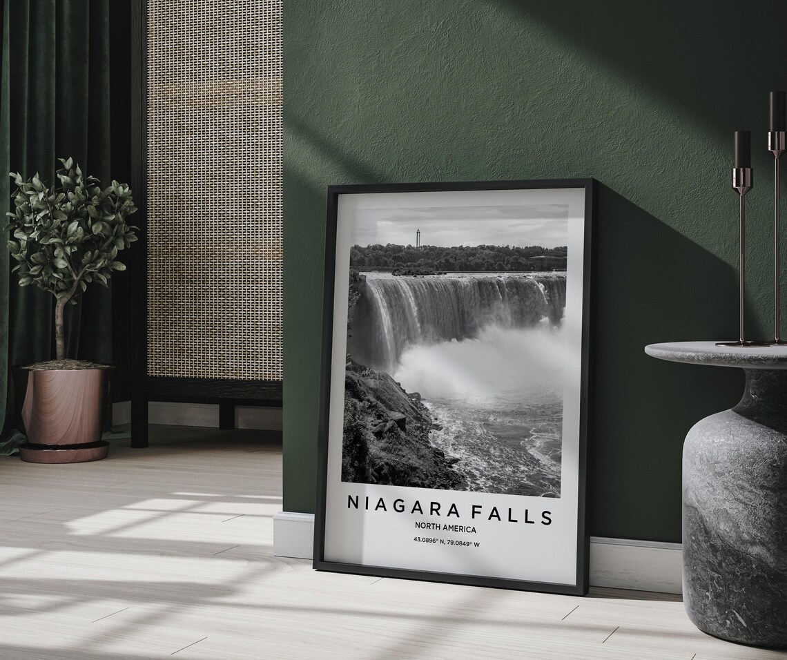 Niagara Falls Travel Poster, Map Art Print - Image 2