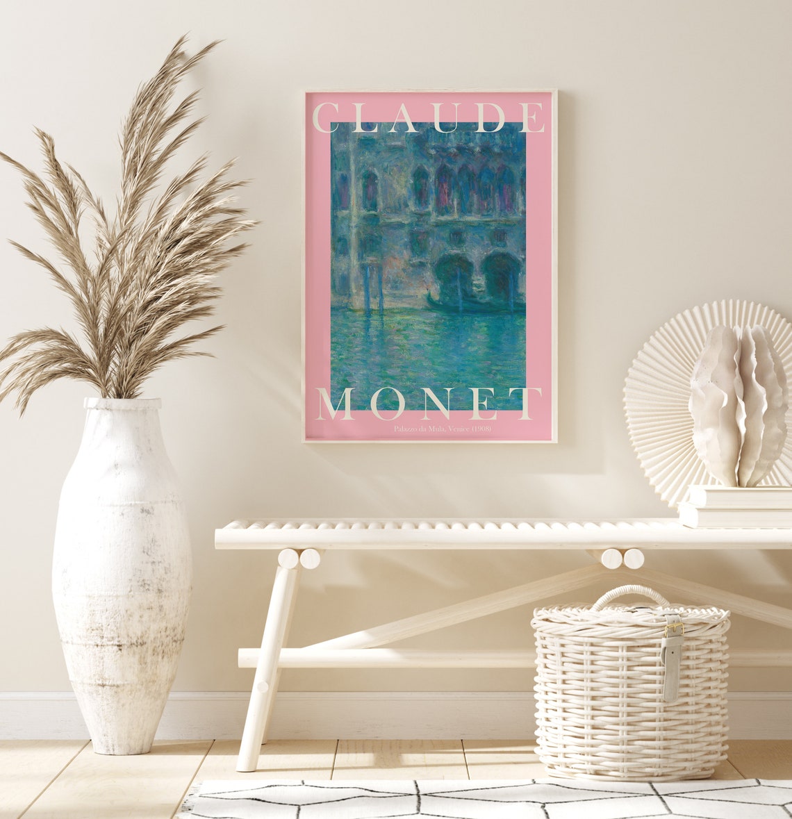 Claude Monet Palazzo da Mula Venice 1908 Shimmering Blue Lagoon Poster - Image 2