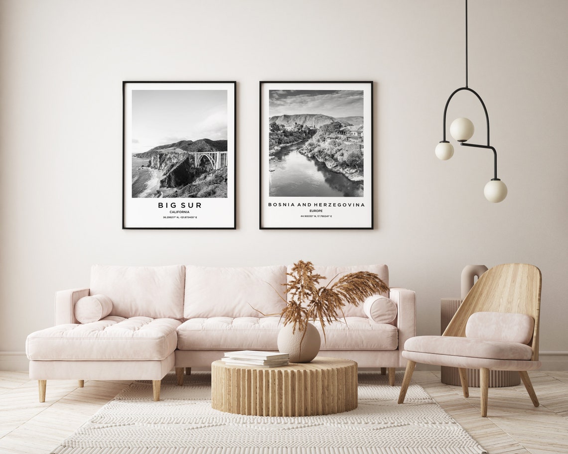 Bosnia And Herzegovina Travel Poster Bosnia And Herzegovina Print Bosnia And Herzegovina Photo Print Black And White Photography - Image 2