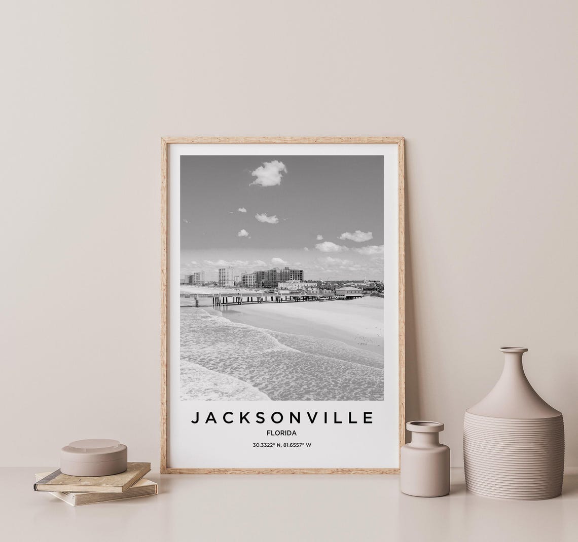 Jacksonville Art Jacksonville Print Jacksonville Poster Jacksonville Art Jacksonville Photo Jacksonville Map Jacksonville Painting - Image 2