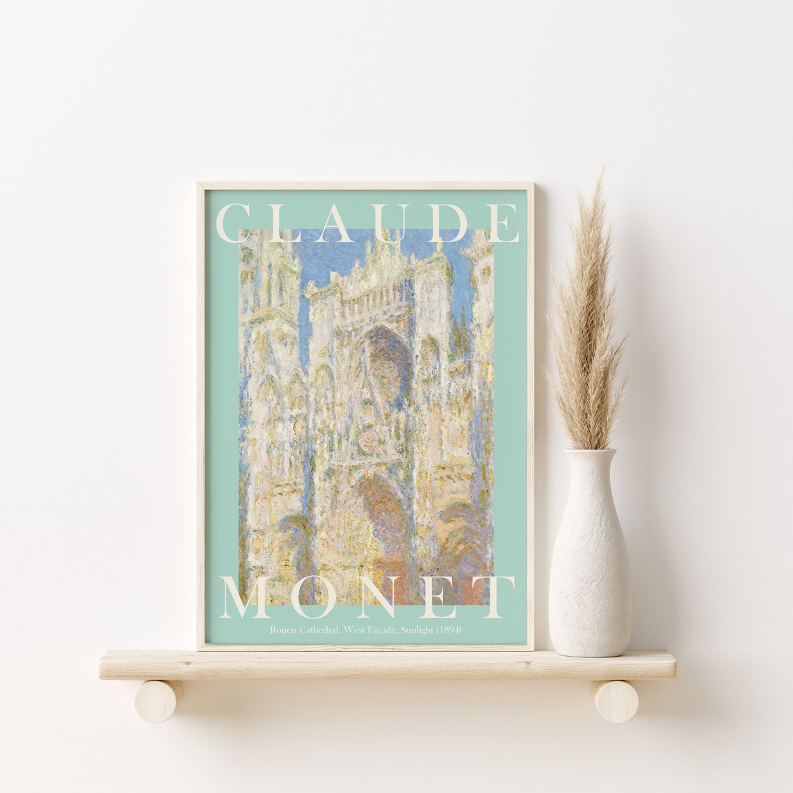 Claude Monet Rouen Cathedral West Facade Sunlight 1894 Poster - Image 2