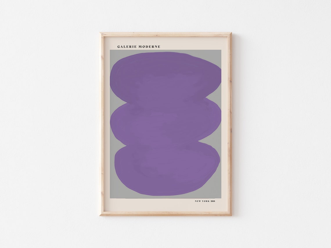 Galerie Moderne Purple Stacked Ovals Organic Modern Abstract Poster - Image 3