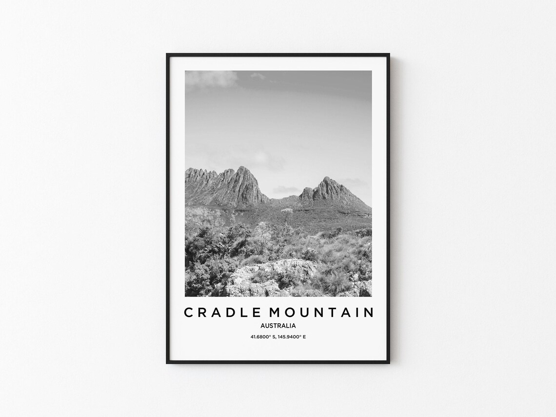 Cradle Mountain Travel Poster, Nature Landscape