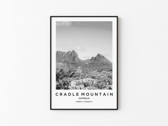Cradle Mountain Travel Poster, Nature Landscape