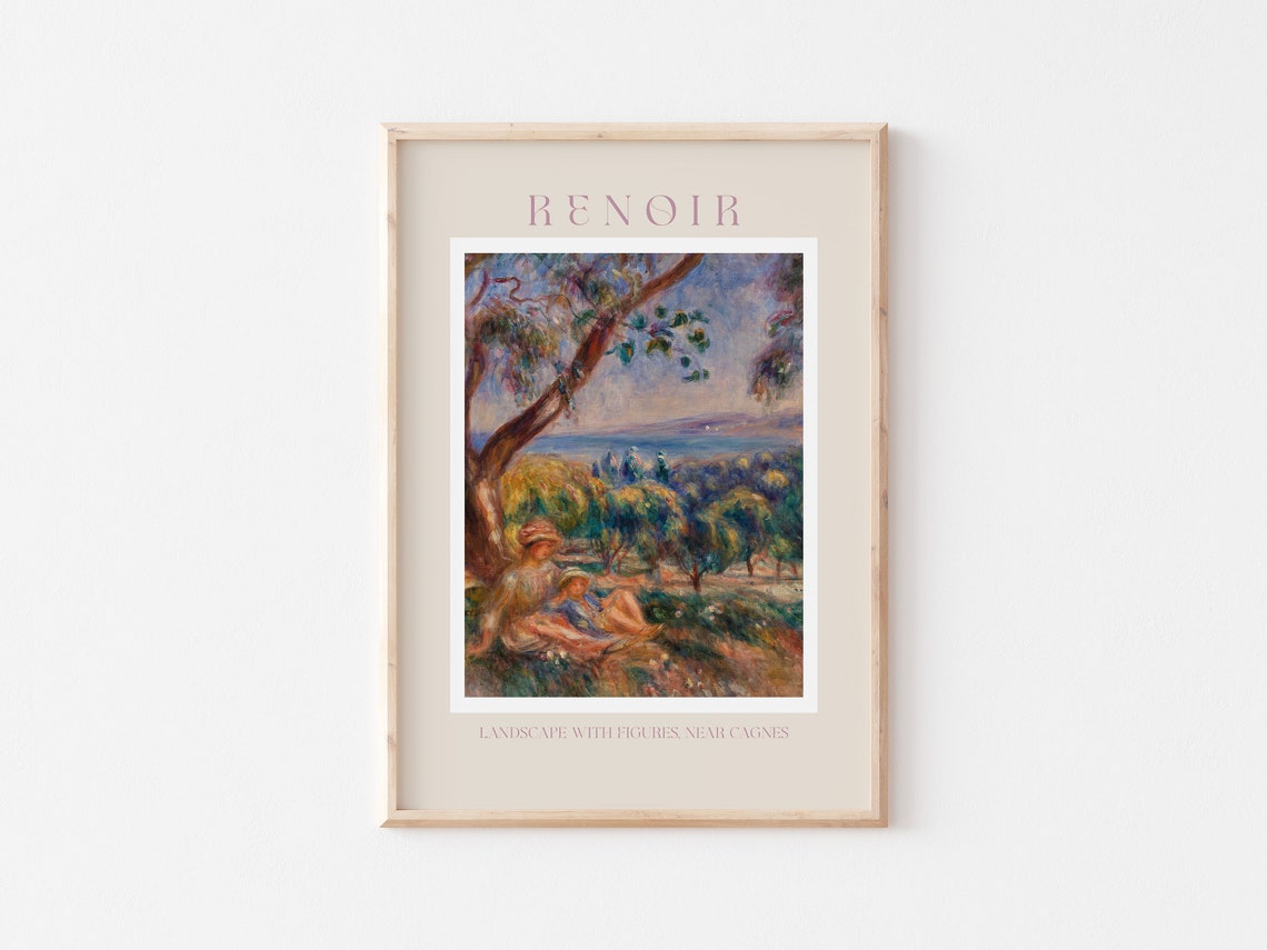 Auguste Renoir Landscape with Figures near Cagnes Sea Poster - Image 3