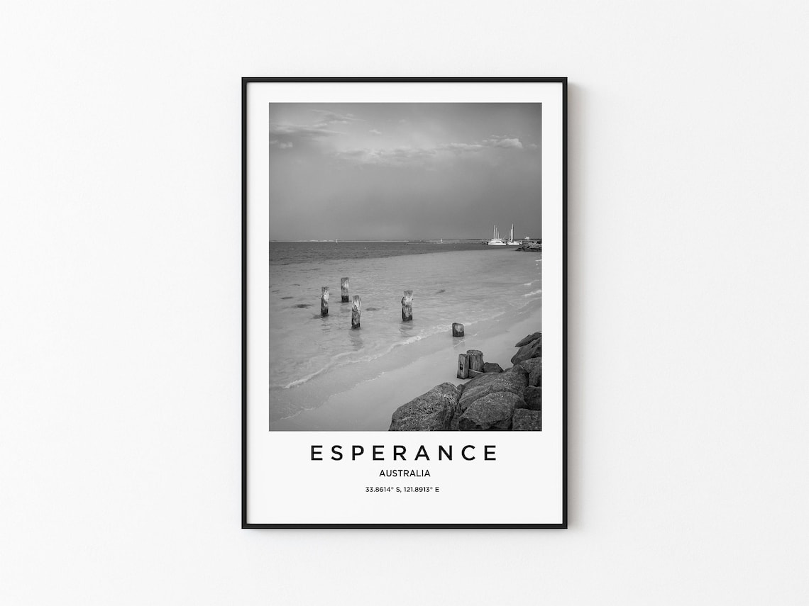 Esperance Travel Poster, Place Map Art Print