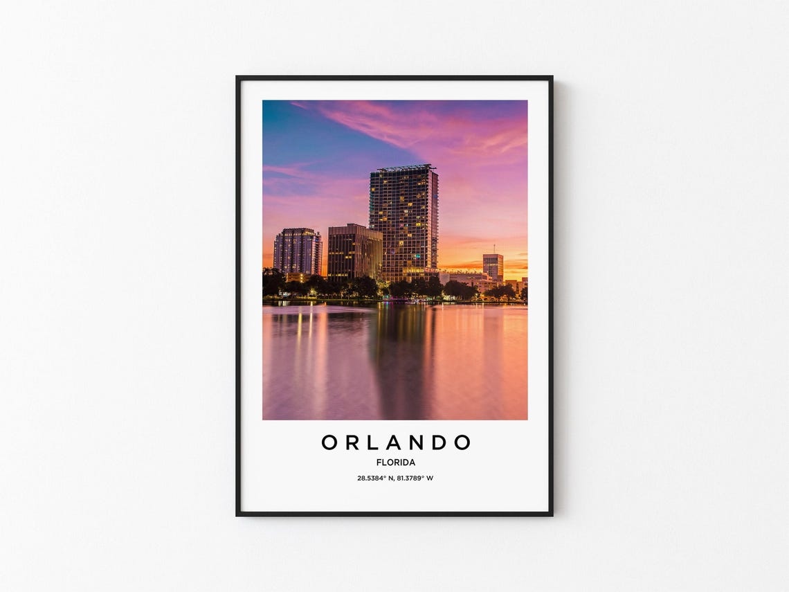 Orlando Art Orlando Print Orlando Poster Orlando Art Orlando Photo Orlando Map Orlando Painting Orlando Travel