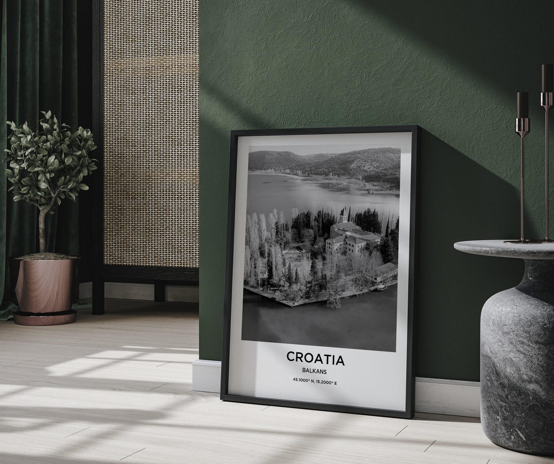 Croatia Art Croatia Print Croatia Poster Croatia Art Croatia Photo Croatia Map Croatia Painting Croatia Travel - Image 2