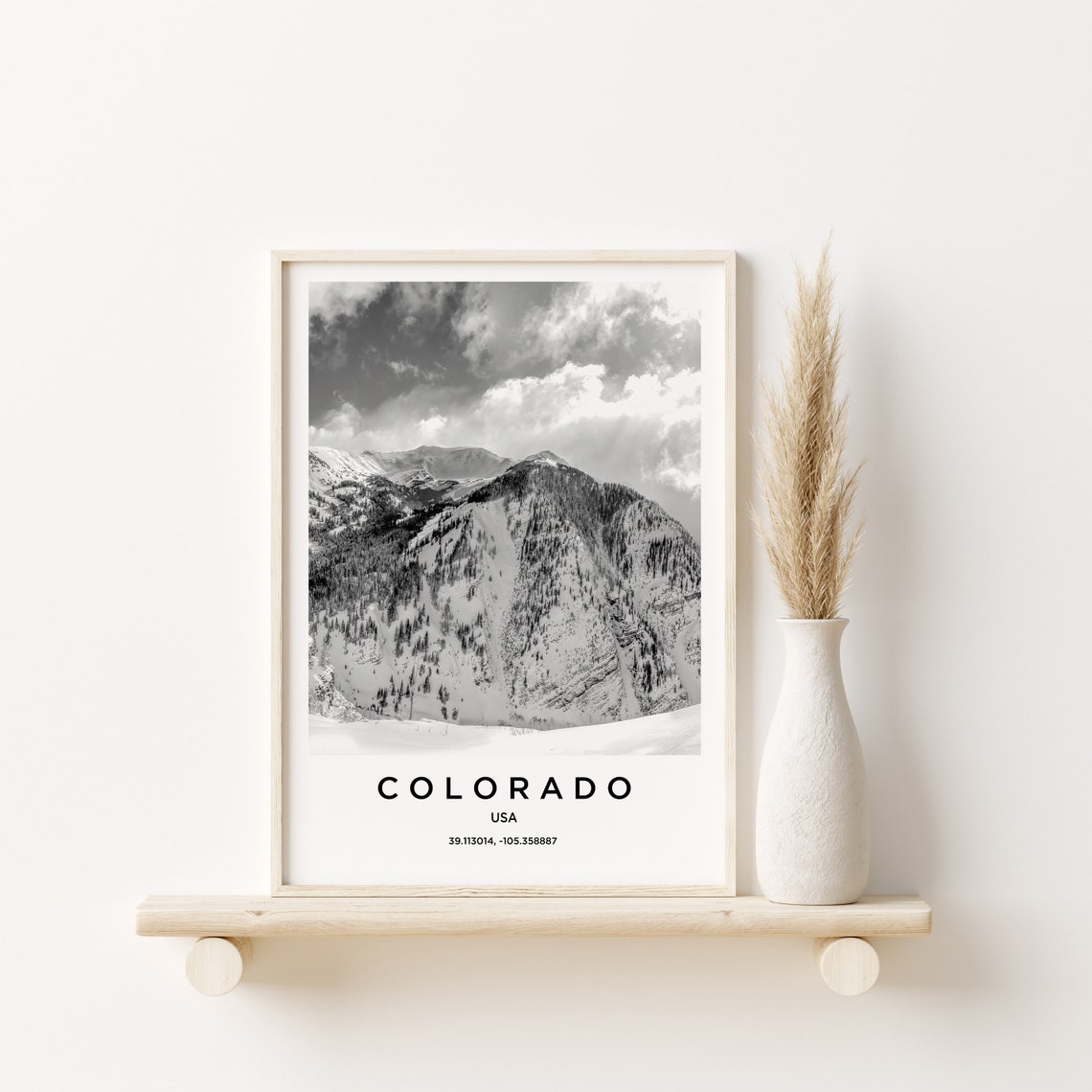 Colorado Travel Poster Colorado Print Colorado Photo Print Black And White Photography Monochrome Travel Photography America Travel - Image 3