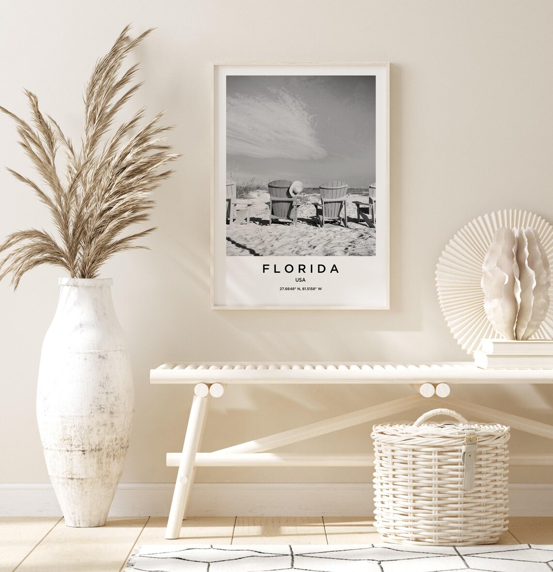 Florida Travel Poster, State Map Art Print - Image 3