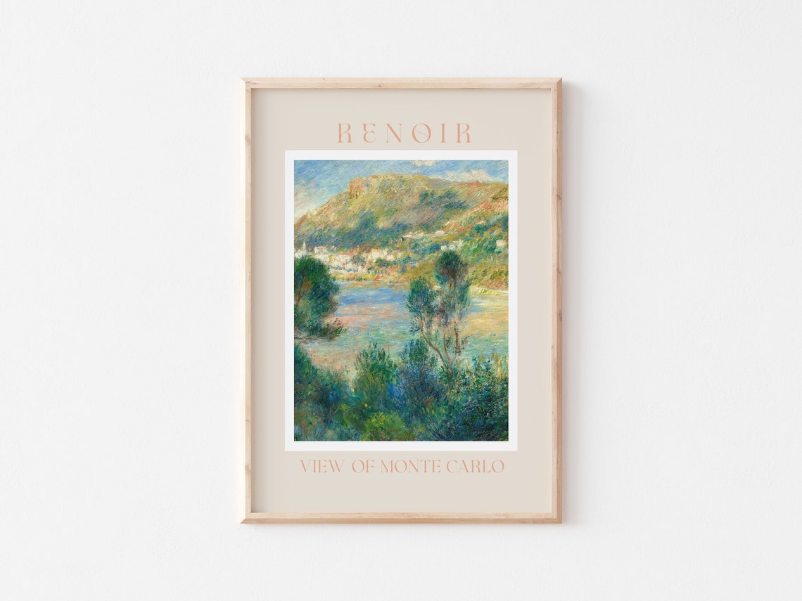 Renoir Poster August Renoir Print Renoir Wall Art Renoir Picture Renoir Monet Print Vintage Renoir Art Renoir View Of Monte Carlo - Image 3