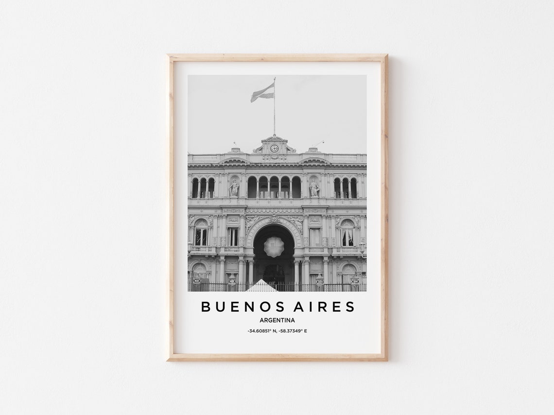 Buenos Aires Travel Poster Buenos Aires Print Buenos Aires Photo Print Black And White Photography Monochrome Travel Photography - Image 3