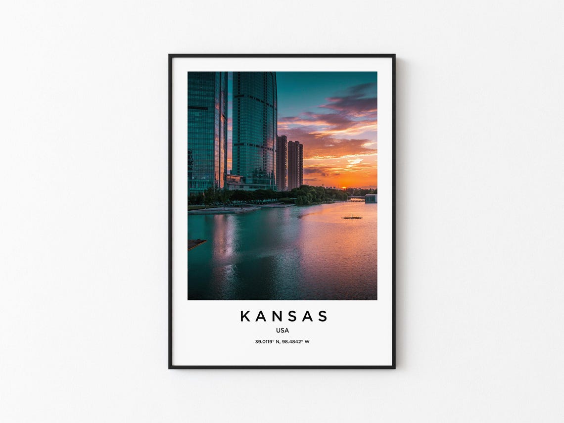 Kansas Art Kansas Print Kansas Poster Kansas Art Kansas Photo Kansas Map Kansas Painting Kansas Travel
