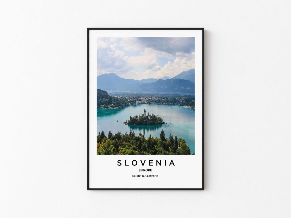 Slovenia Art Slovenia Print Slovenia Poster Slovenia Art Slovenia Photo Slovenia Map Slovenia Painting Slovenia Travel