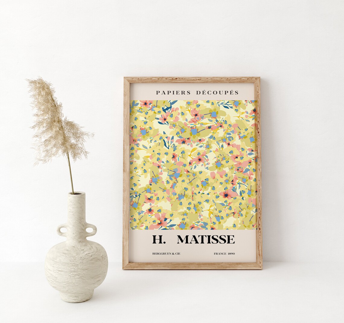 Henri Matisse Papiers Decoupes Yellow Floral Exhibition Poster - Image 2