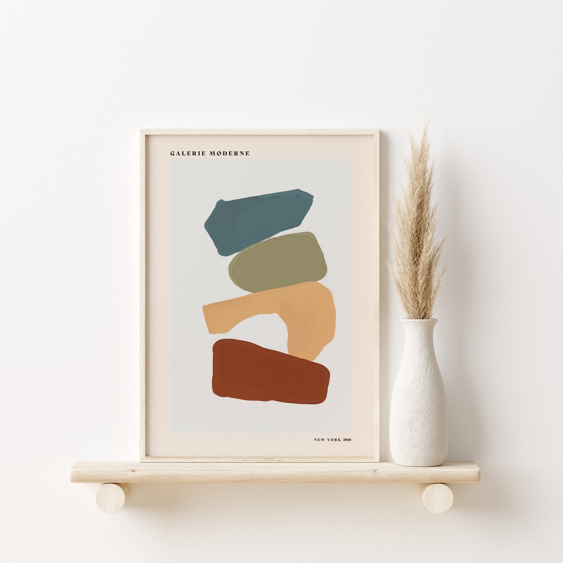 Galerie Moderne Stacked Stones Earthy Tones Organic Cairn Poster
