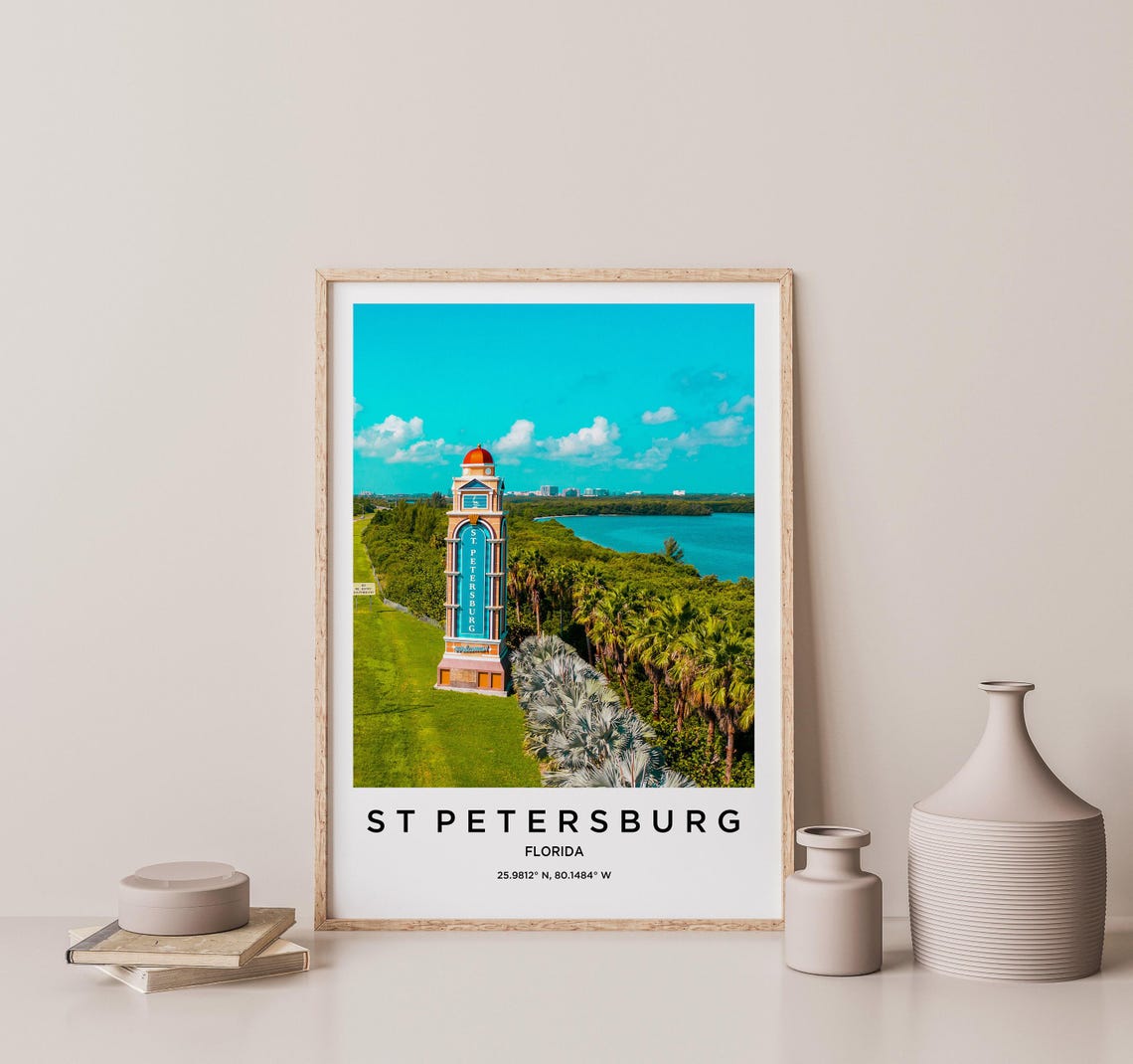 St Petersburg Art St Petersburg Print St Petersburg Poster St Petersburg Art St Petersburg Photo St Petersburg Map - Image 2