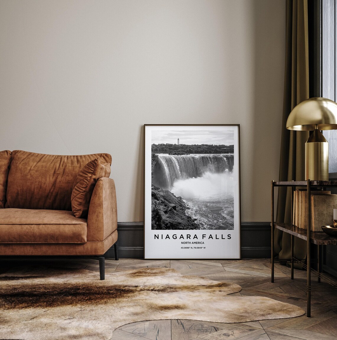 Niagara Falls Travel Poster, Map Art Print - Image 3