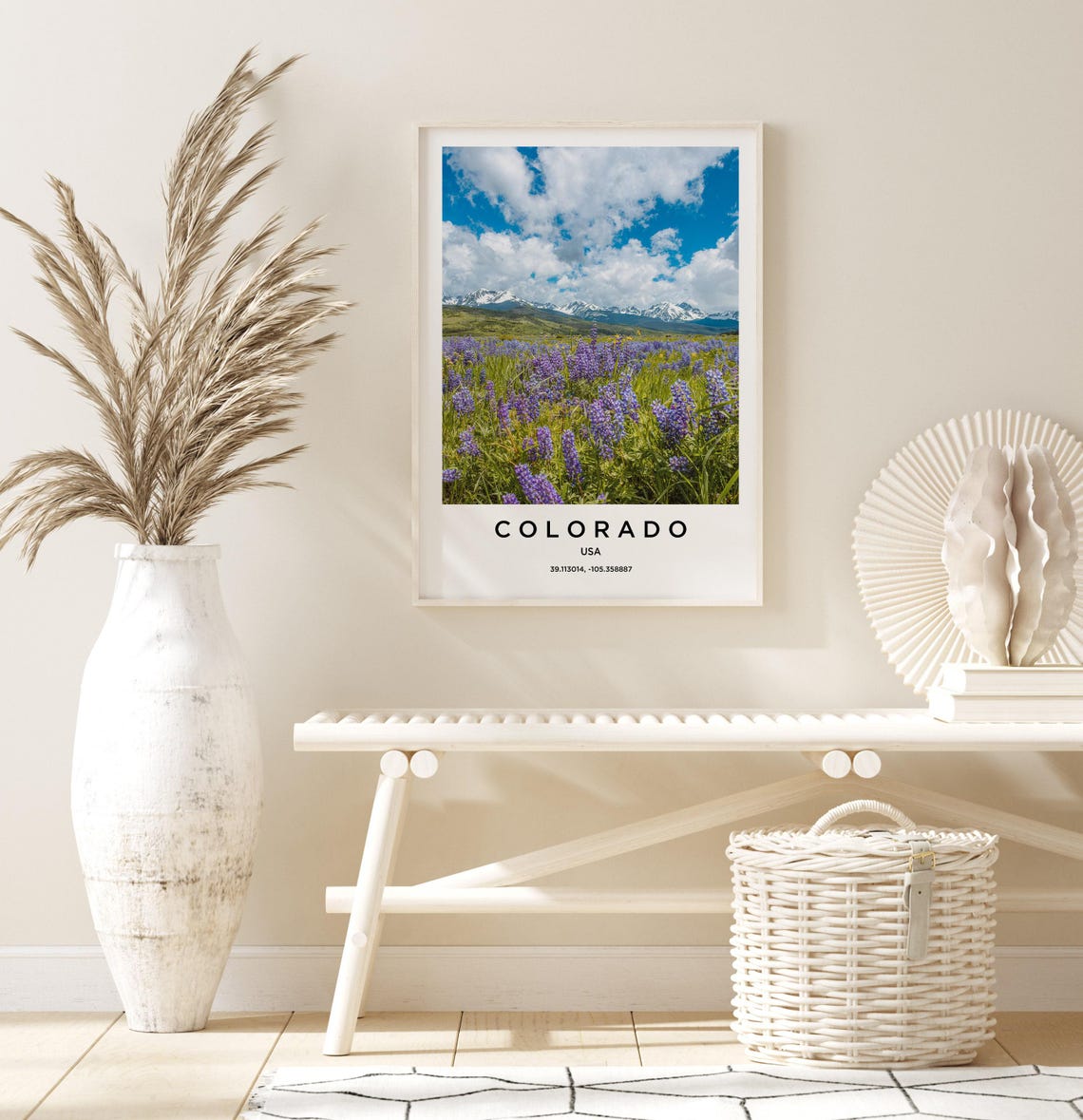 Colorado Wildflower Snowy Mountain Meadow Scenic Landscape Poster - Image 3