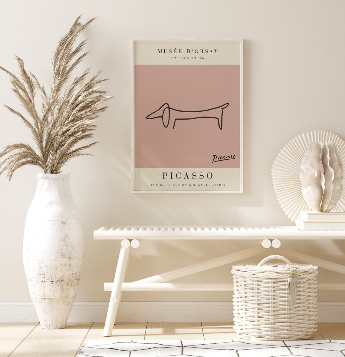 Pablo Picasso The Dachshund Minimalist Single Line Dog Print - Image 2