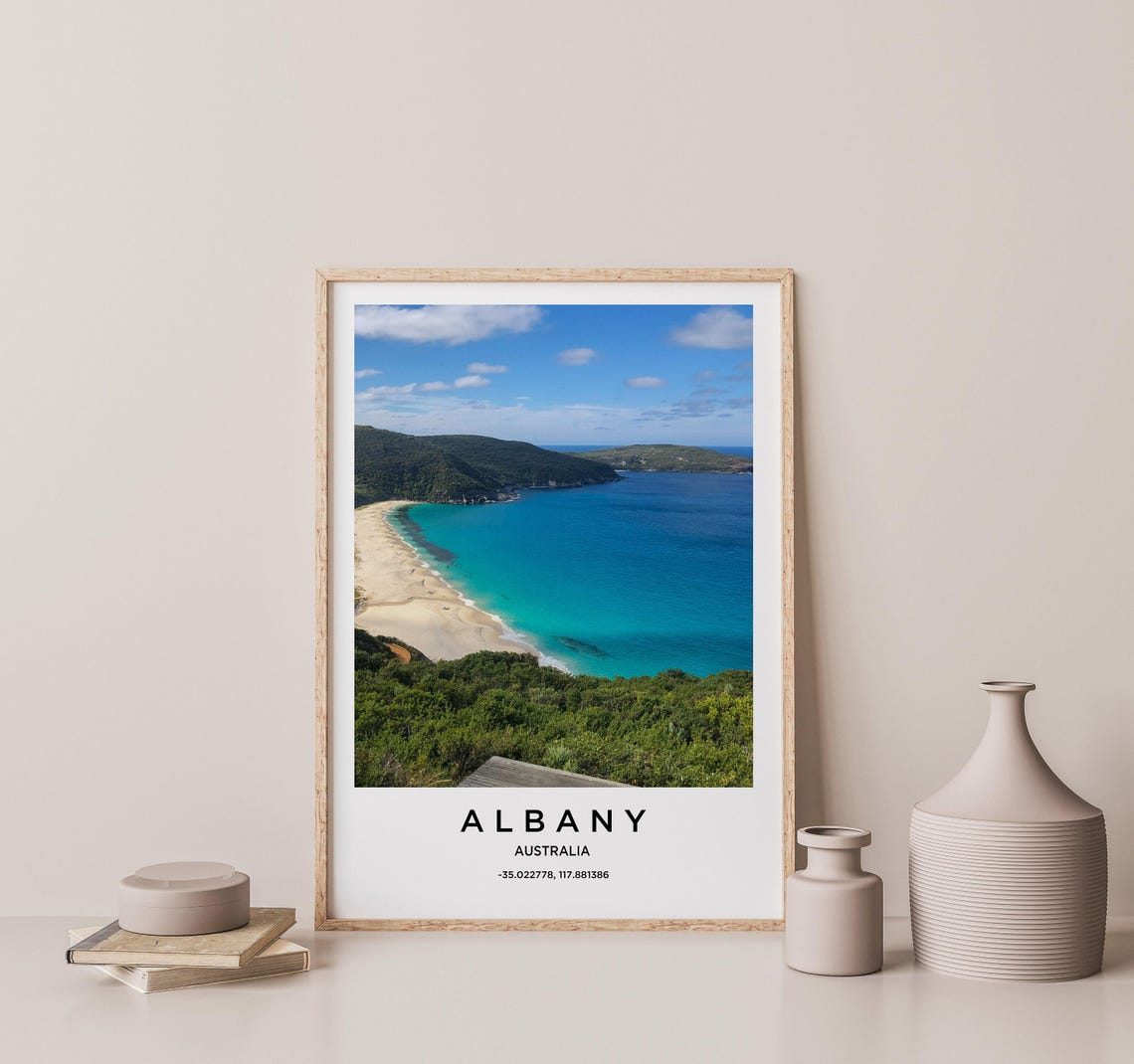 Albany Australia Turquoise Bay Scenic Coastline View Travel Poster - Image 2