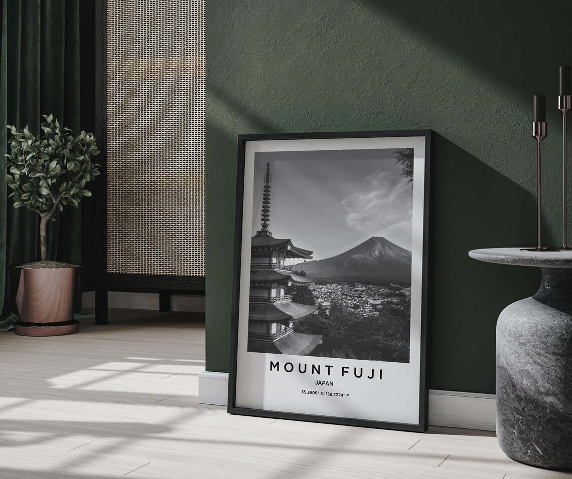 Mount Fuji Travel Poster, Scenic Landmark Art - Image 2