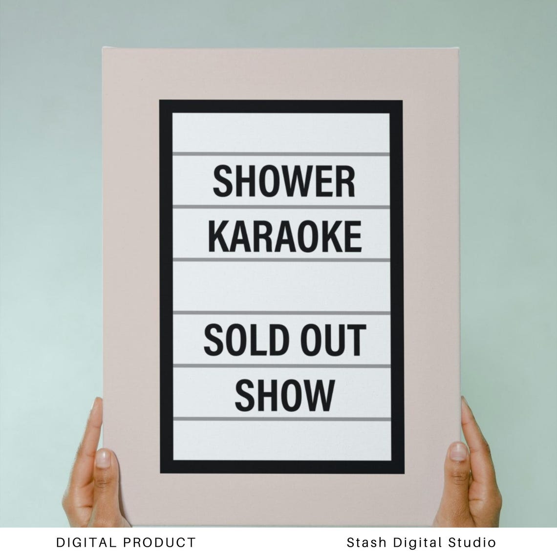 Shower Karaoke Sold Out Show Marquee Funny Bathroom Humor Poster