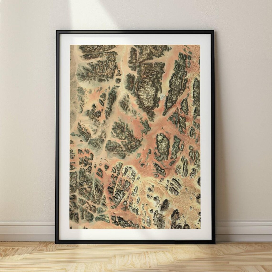 Custom Satellite Map With Enhanced Terrain And Roads