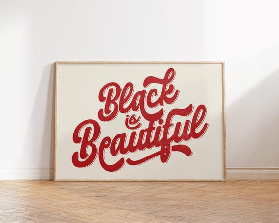 Black Is Beautiful African Wall Art Modern Afro Ethnic Decor Retro Apartment Culture