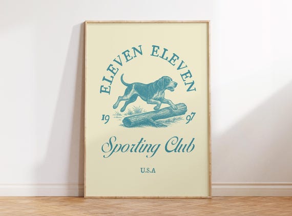 Retro Golf Club Wall Art Dog Vintage Print Poster Gift For Fans Memorabilia Pet Golfer