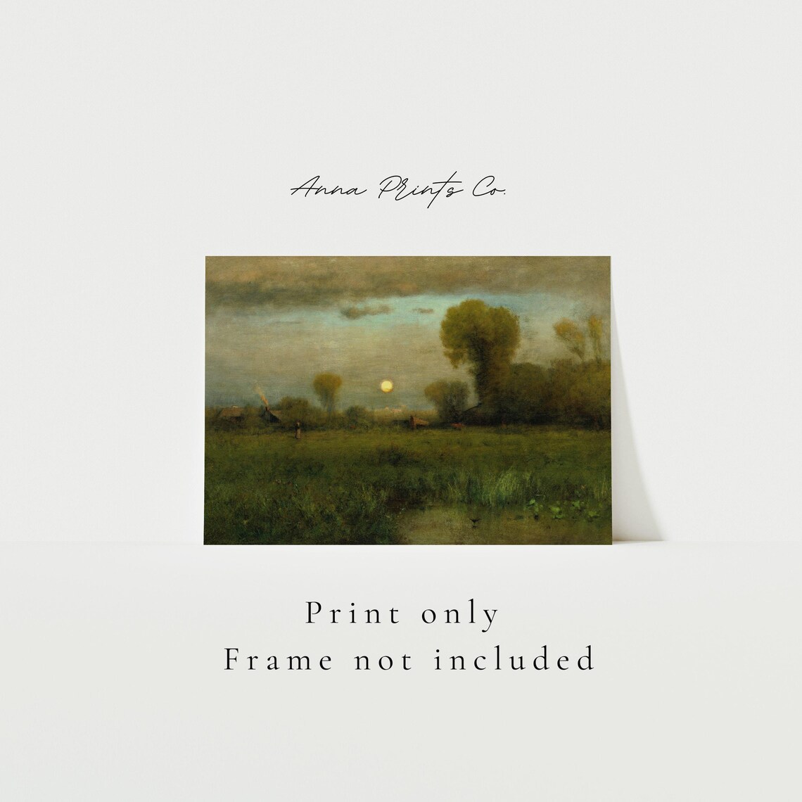 Vintage Moody Landscape Art Print, Victorian Farmhouse - Image 3