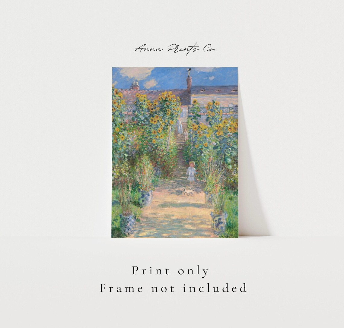 The Artist's Garden at Vétheuil, Monet Art Print - Image 3