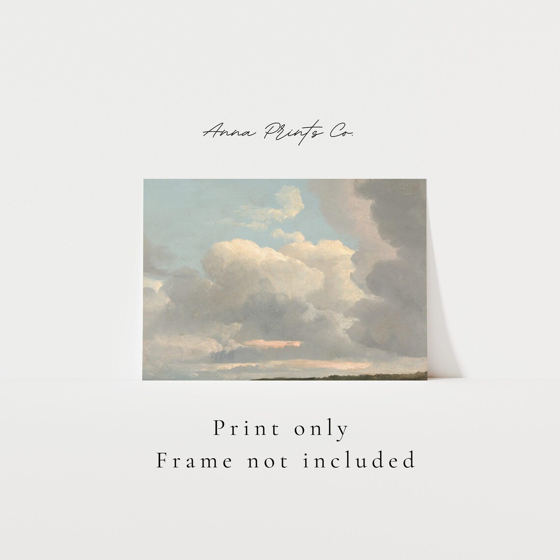 Antique Cloud Study Art Print, Light Academia - Image 3