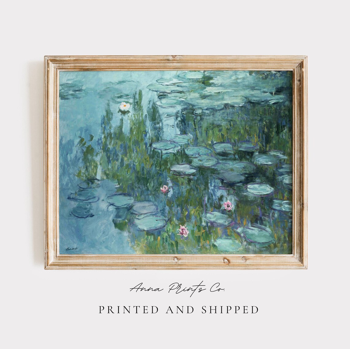 Claude Monet Water Lilies 1915, Vintage Art Print