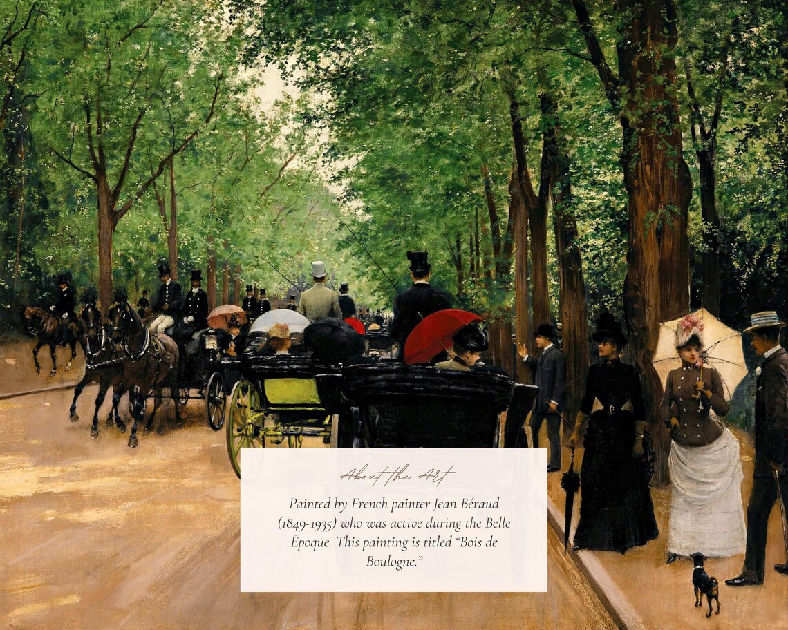 Victorian Paris Street, Vintage Cottage Art Print - Image 2