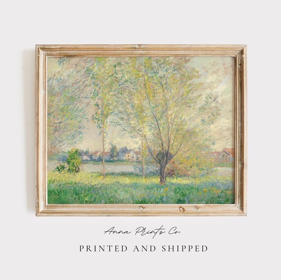 Claude Monet's The Willows, Vintage Art Print