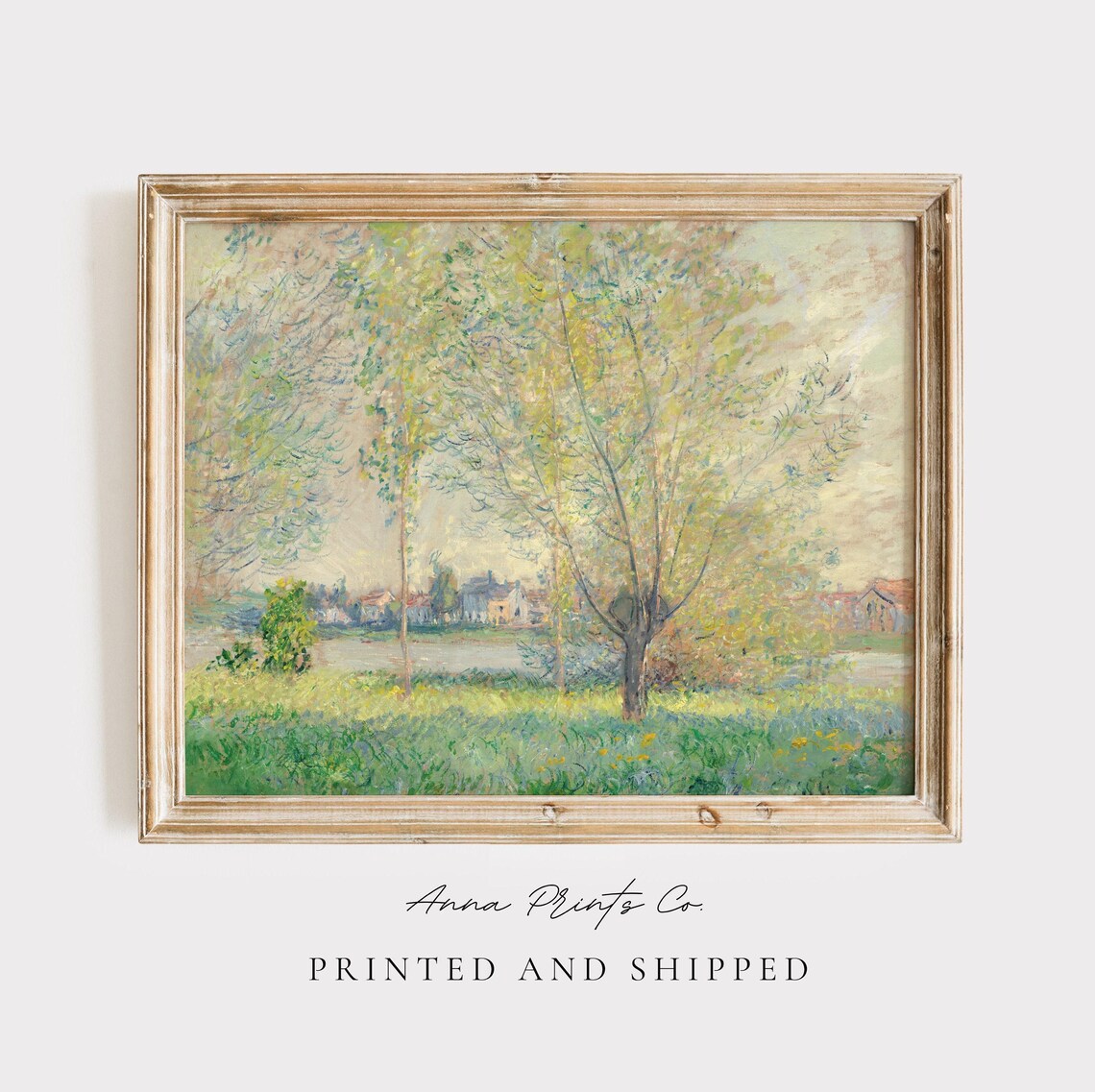 Claude Monet's The Willows, Vintage Art Print