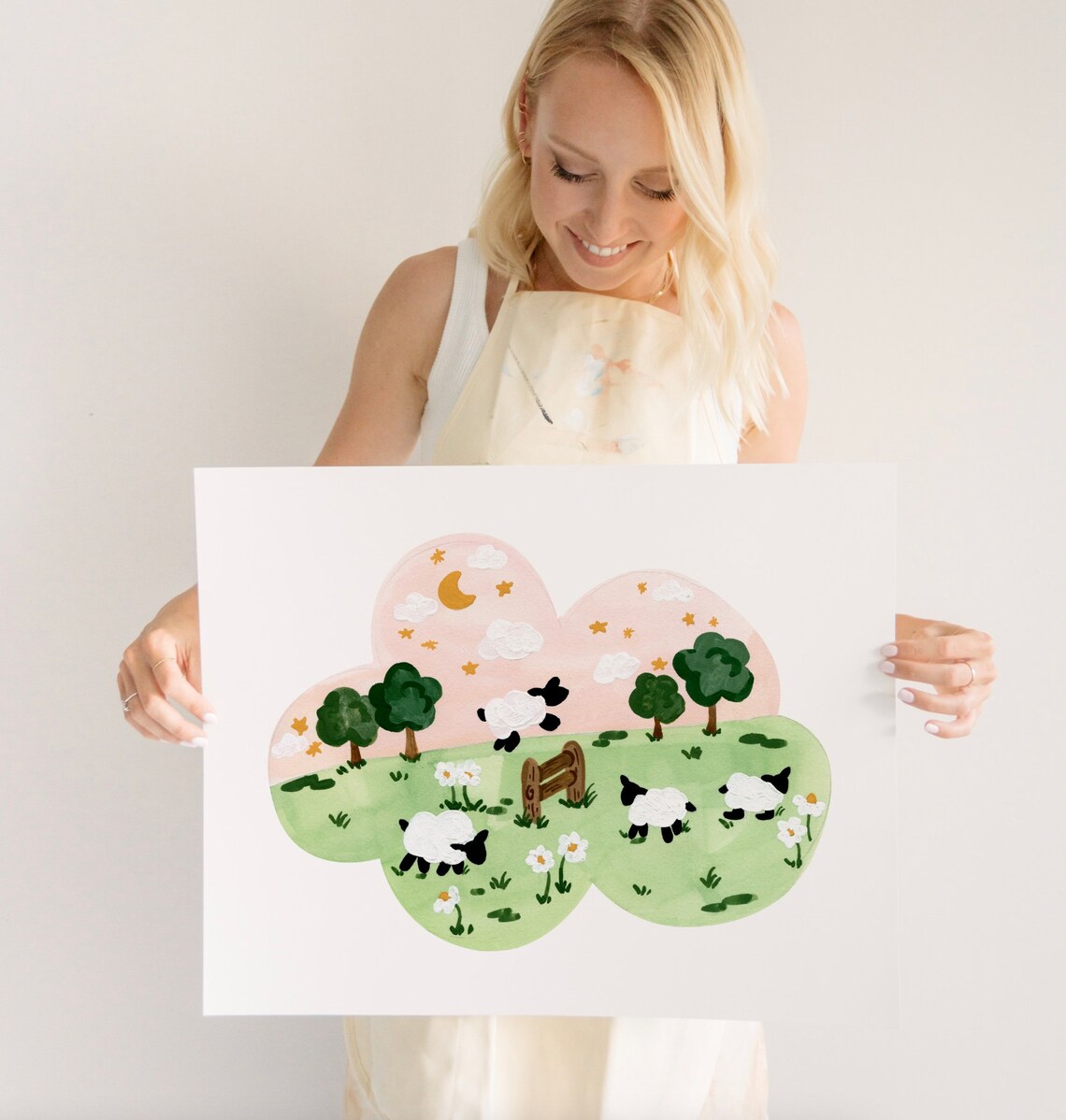 Counting Sheep Art Print, Nursery Animal Decor - Image 2