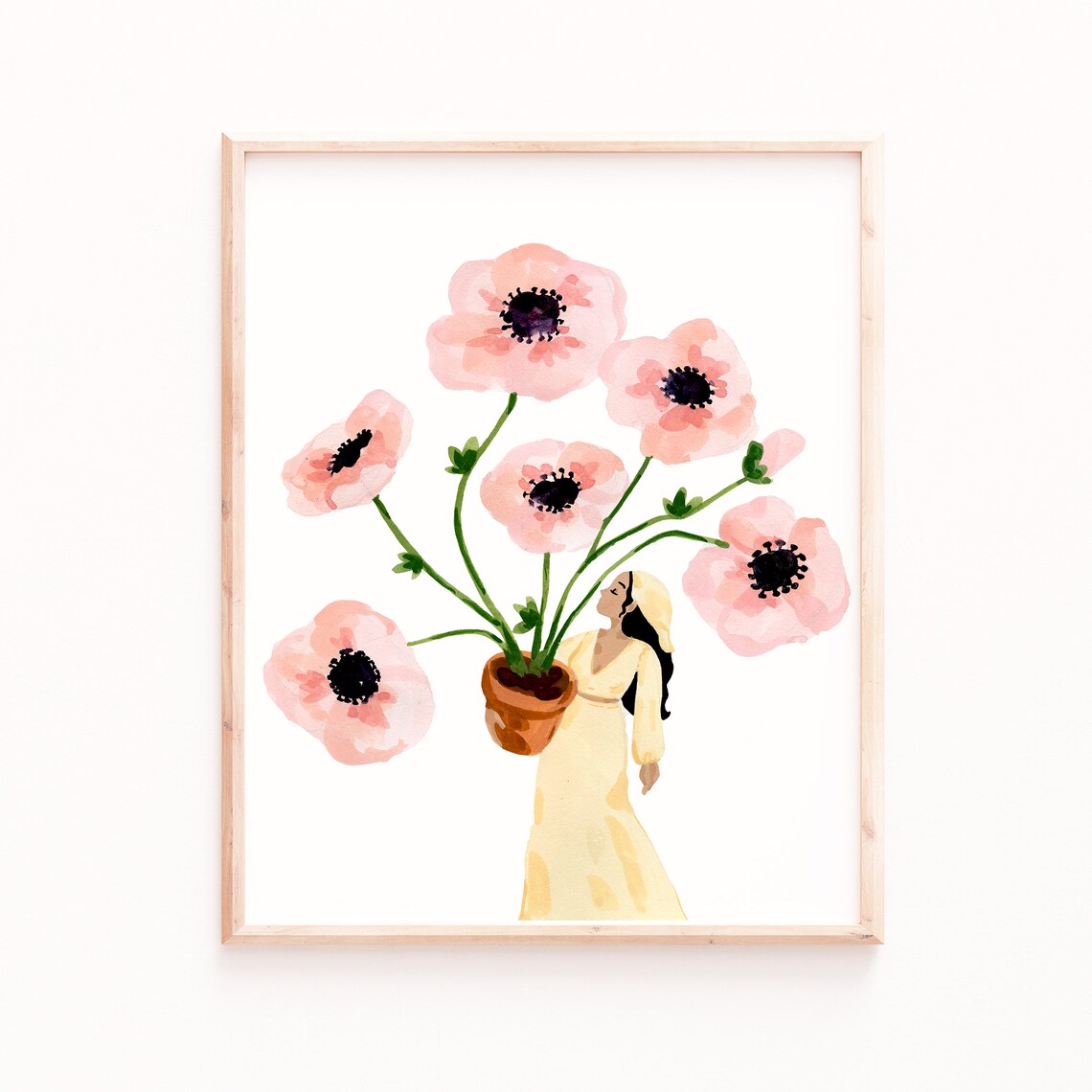 Poppies Garden Lover Floral Art Print, Sabina Fenn