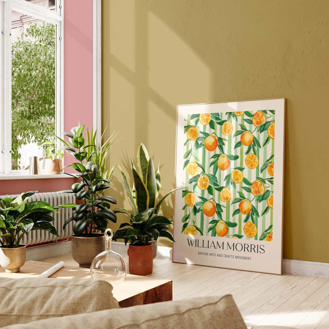 William Morris Orange Citrus Pattern Arts And Crafts Style Poster - Image 2