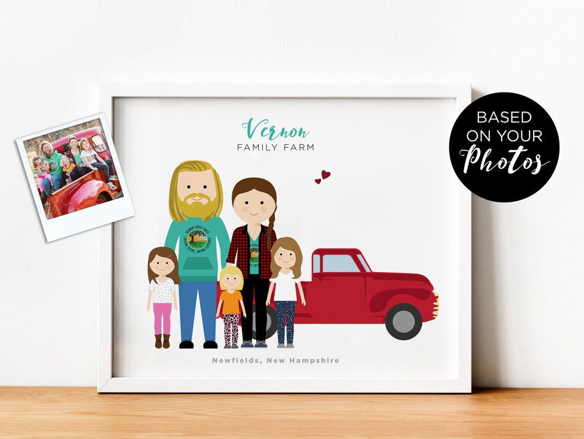 Personalized Lopes Family January 2021 Large Reunion Portrait Poster - Image 2
