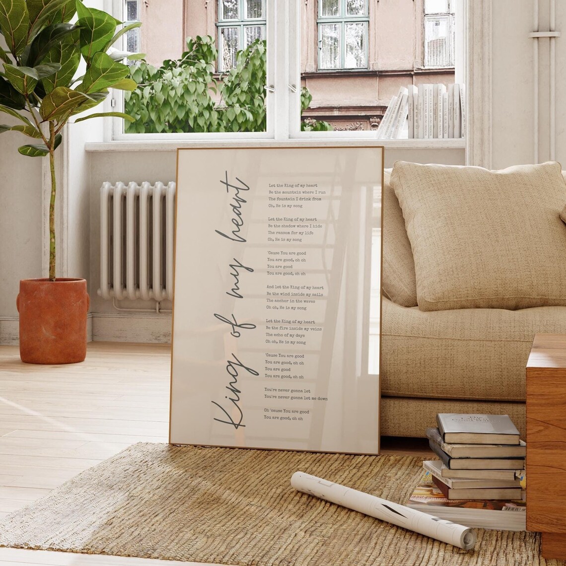 King Of My Heart Song Scripture Song Lyrical Print Christian Wall Art Scripture Signs Lyric - Image 2