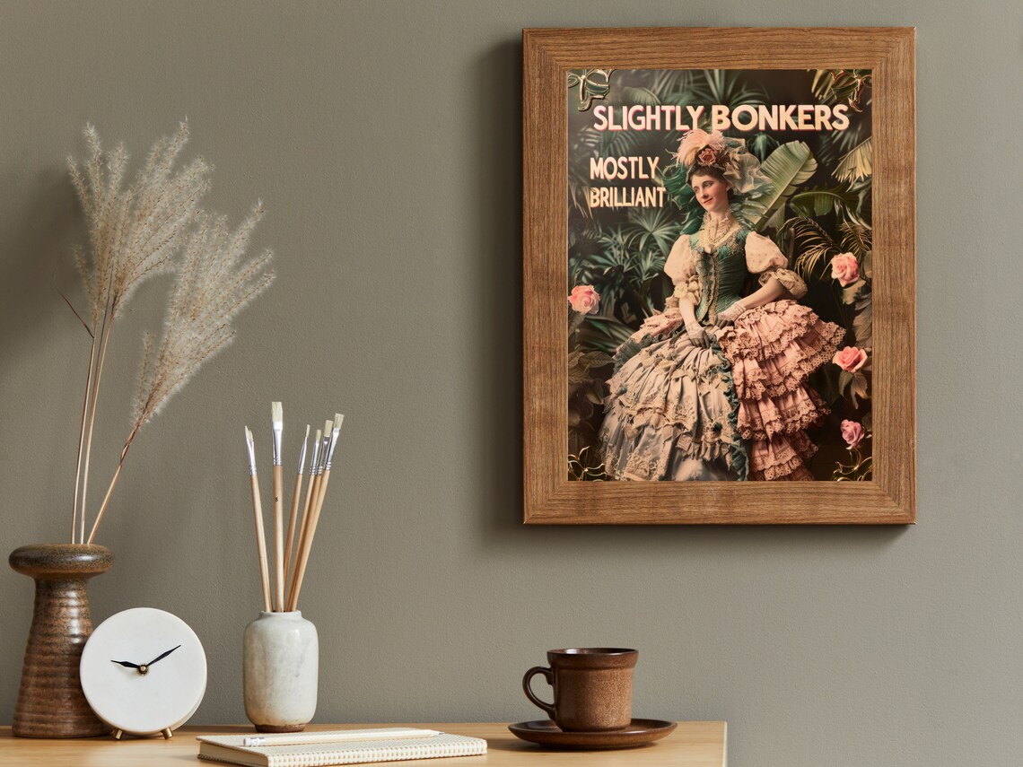 Slightly Bonkers Mostly Brilliant Victorian Botanical Garden Poster - Image 2
