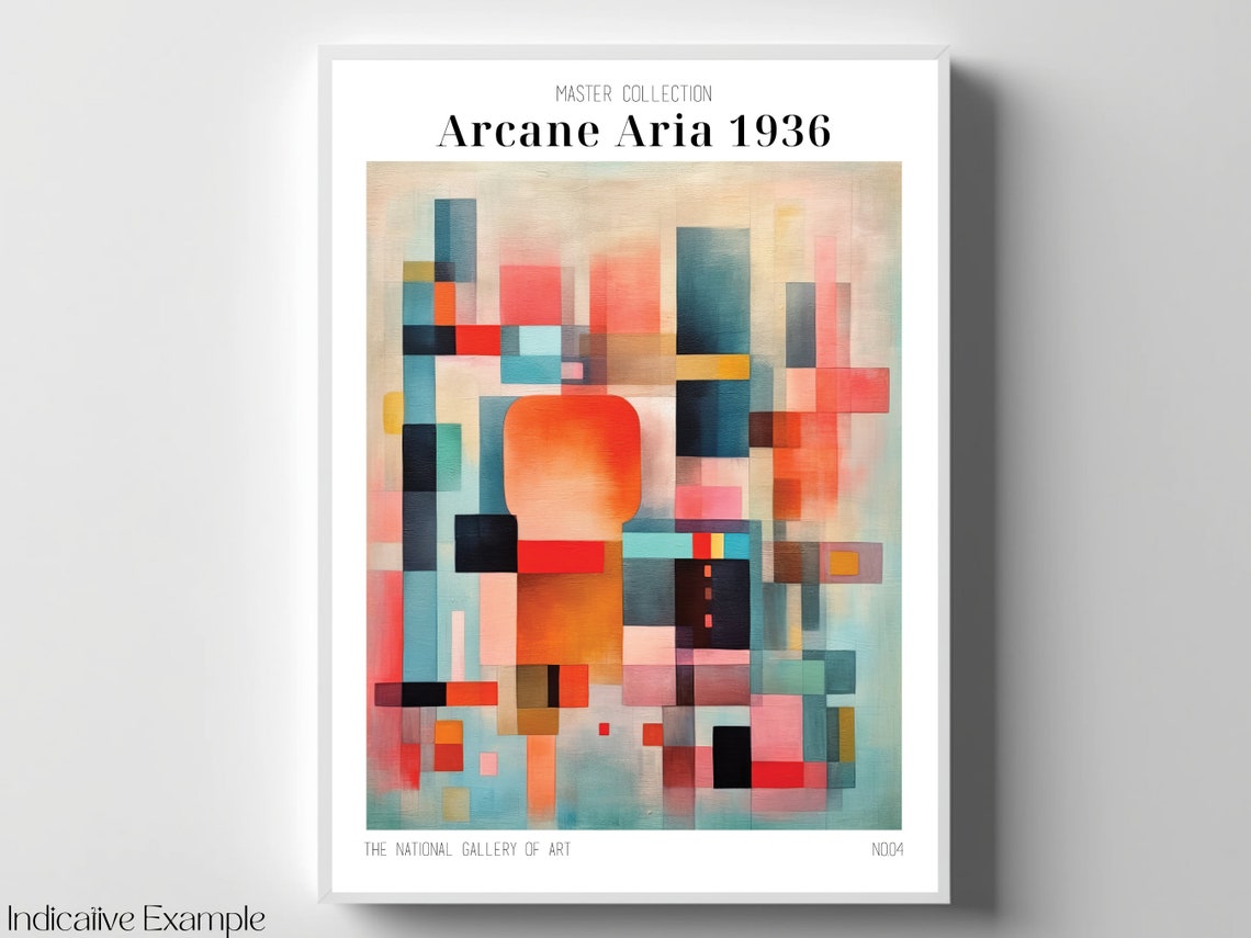 Arcane Aria 1936 Pastel Geometric Master Collection Art Poster - Image 4