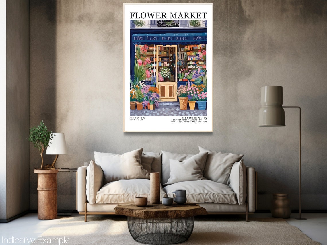 Flower Market Poster Flower Market Print Botanical Wall Art Exhibition Posters Prints Henri Matisse Vintage Flowers Floral Painting - Image 3