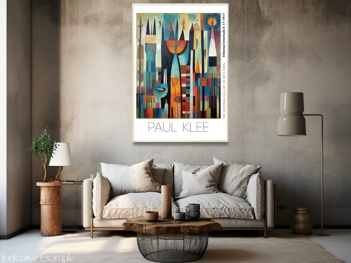 Paul Klee Ethereal Interlude X-17 1917 Abstract Towers Art Poster - Image 3