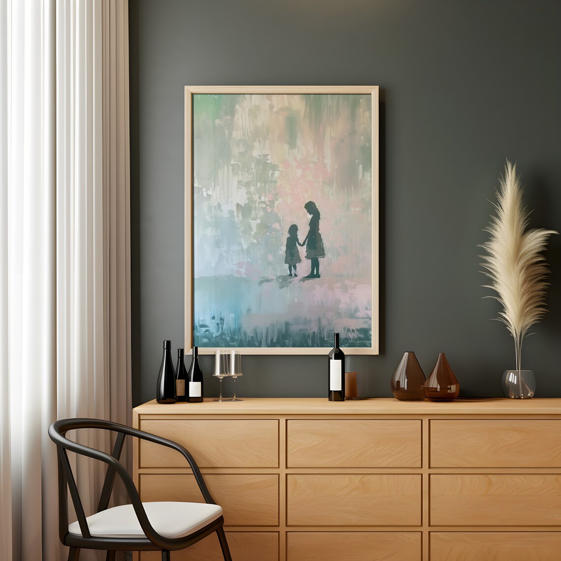Mother And Daughter Art Print, Mothers Day Gift - Image 4