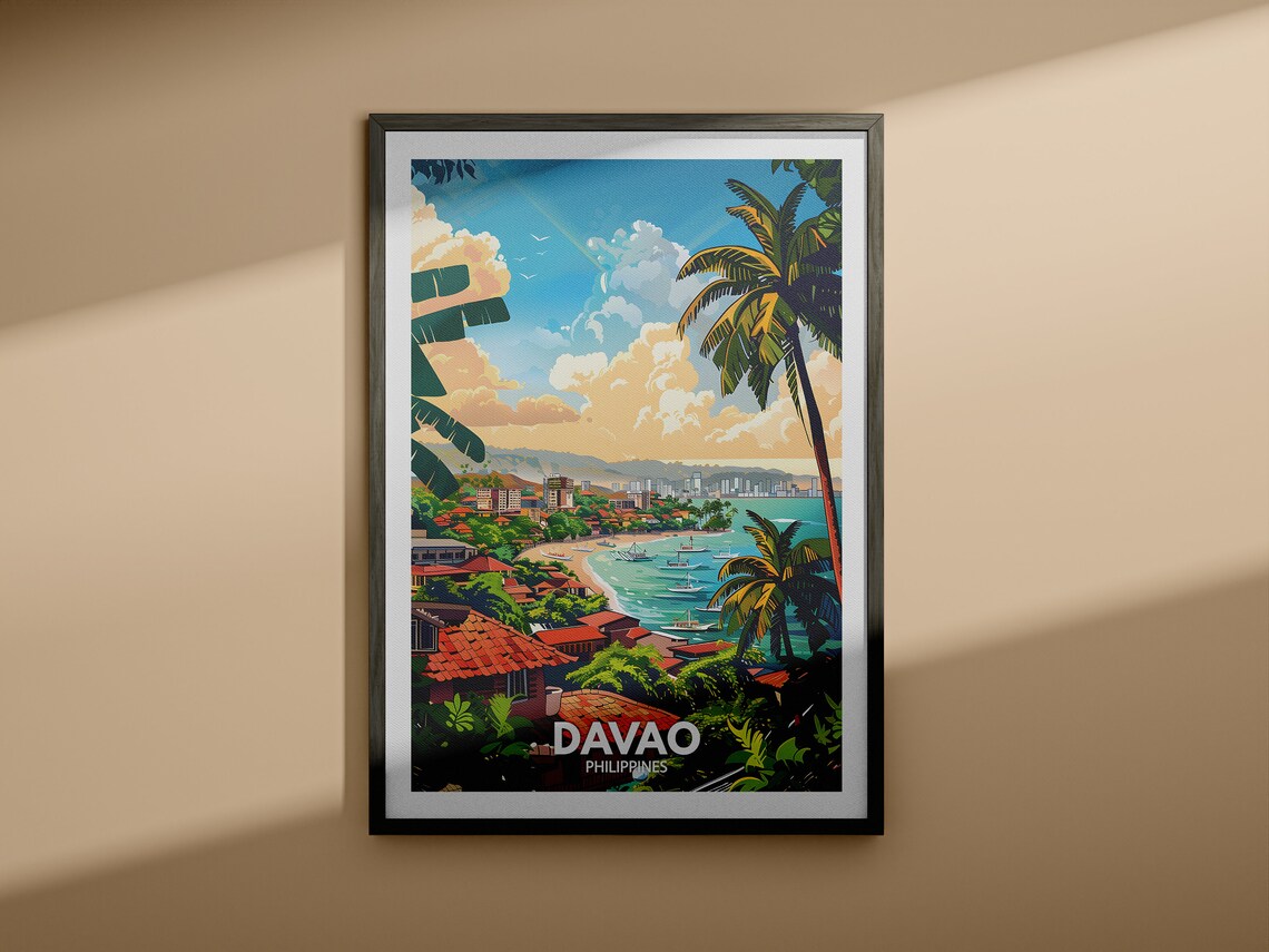 Davao, Philippines Travel Poster, Cityscape - Image 3