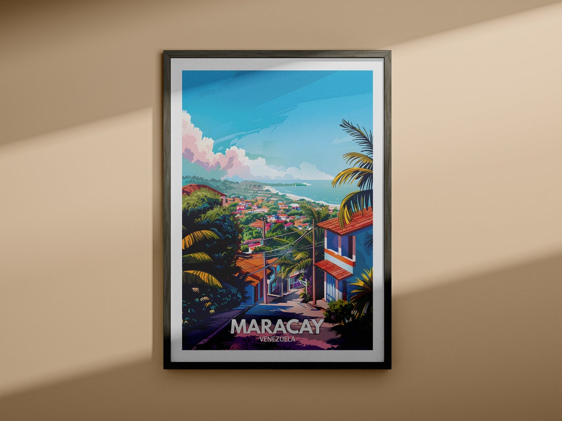 Maracay Travel Print Venezuela Maracay Travel Poster Venezuela Travel Poster Venezuela Cityscape Wall Art Unique City Decor - Image 3