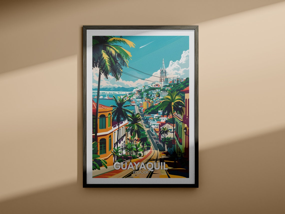 Guayaquil Travel Print Ecuador Guayaquil Travel Poster Ecuador Travel Poster Ecuador Cityscape Wall Art Unique City Decor - Image 3